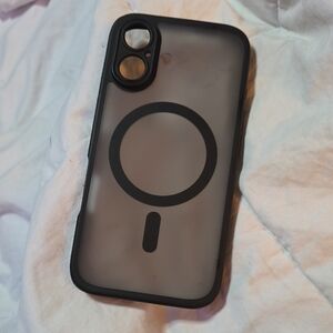 Sheer Matte Black Magsafe Compatible Apple Phone 16 Case